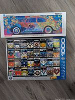 Front of both Eurographics 1000-piece VW puzzles