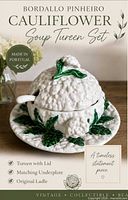 Marketing image of complete Bordallo Pinheiro cauliflower soup tureen set