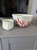 Front view of both bowls showing size and designs