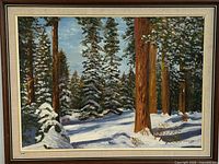 Full frontal view of framed painting