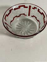 Overhead view showing interior pattern and ruby flash geometric design