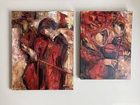 Both Anne Remmel paintings side by side