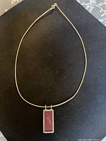 Full view of necklace with pendant