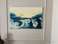 Full view of painting hung on wall