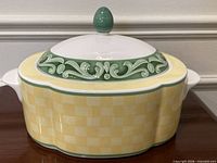 front view of tureen showing pattern and form