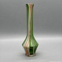 Full front view of vase showing swirled colours and shape