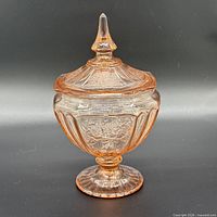 Full view of lidded compote showing overall form and color