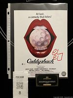 Front view of signed Caddyshack photo in sleeve