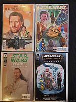 Group shot of all four bagged Star Wars comic issues