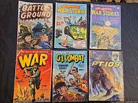Front covers of all six comics laid out