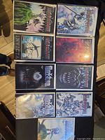 Nine Mindstorm comics laid out, all bagged and boarded