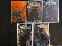 Five bagged issues laid out