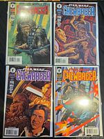 Front covers of all four bagged Star Wars Chewbacca comics