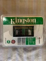 Front of sealed Kingston notebook memory blister pack