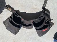 Top view of complete Husky tool belt showing all pouches and belt