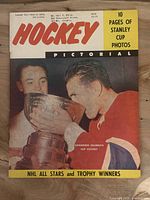 Front cover featuring Rocket Richard with Stanley Cup