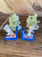 Both sets of bookends displayed together