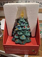 Porcelain Christmas tree in original box with styrofoam insert