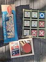 Toss Across board, Sportcraft volley ball box, Harvard table tennis set