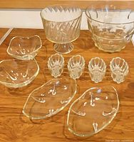 Group shot of all six glass bowls and four spoon rests