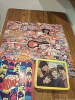 Lunchbox, puzzle, poster on table