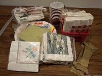 All items grouped on table