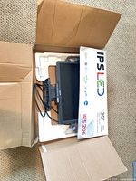 Monitor in box with packaging inserts