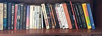 Full shelf view of all books in lot