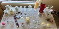 overview of entire assortment on table