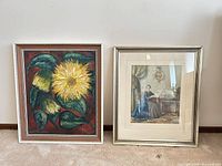 Both framed artworks side by side for scale and comparison