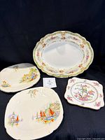 Group shot of all four plates showing sizes and designs