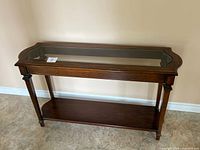 full view of console table front