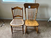 Both chairs side by side showing overall condition and comparison