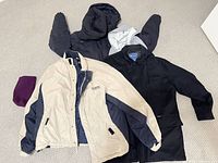 Group shot of all four clothing items laid out