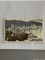 Full view of the 1973 Canada $1 Vancouver stamp