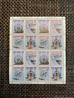Entire pane showing 20 stamps in 4x5 layout