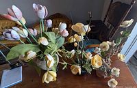 All three seashell arrangements on table