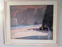 front view of framed print on wall