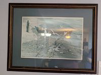 Overall view of framed Carolyn Blish print on wall
