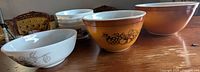 Group view of all visible bowls showing sizes, colors, and patterns