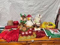 Overview of assorted decorations on dresser