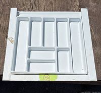 Top view showing complete cutlery organizer in frame
