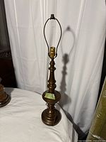 Full view of lamp showing height and design
