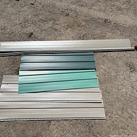 All aluminum panels laid out showing colours and profiles