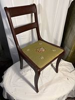 Full view of wooden side chair