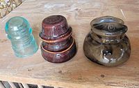 All three insulators side by side on table