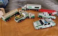 All six Hess vehicles on tabletop