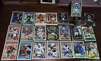 All 22 rookie cards laid out for full lot overview