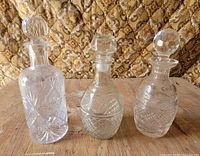 All three decanters side by side