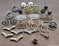 All hardware pieces laid out, showing quantity and variety